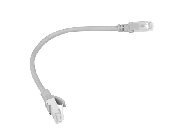 Patchcord UTP Lanberg PCU6-10CC-0025-S (RJ45 - RJ45 ; 0,25m; UTP; kat. 6; kolor szary) — zdjęcie 1 z 2
