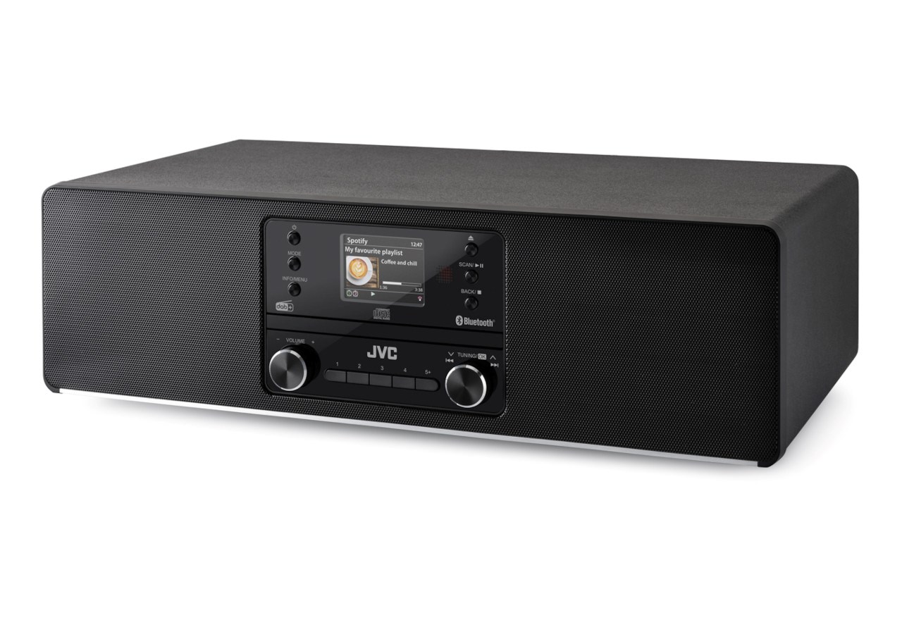 Mini Wieża JVC RD-E984B Czarna Domowy Mikrosystem — zdjęcie 1 z 5