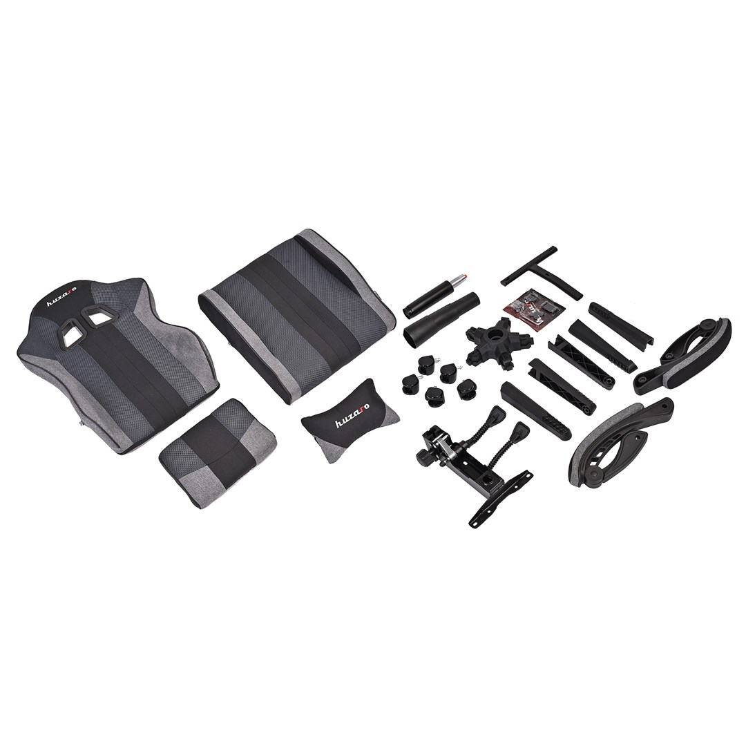 Fotel gamingowy Huzaro Force 4.7 Grey Mesh (OUTLET) — zdjęcie 1 z 8