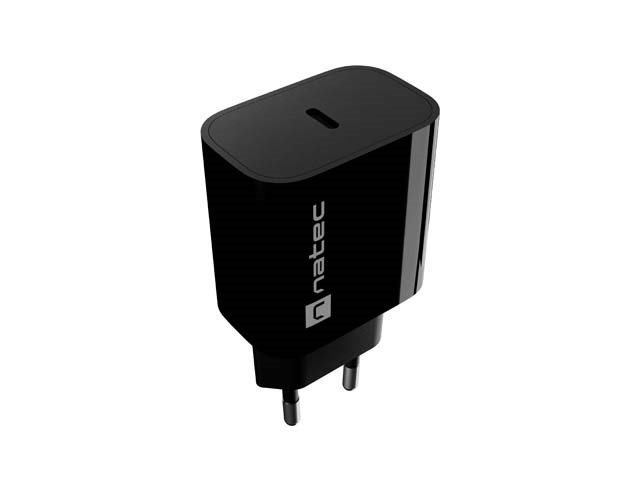 NATEC ŁADOWARKA SIECIOWA RIBERA 1X USB-C 20W CZARN — zdjęcie 1 z 7