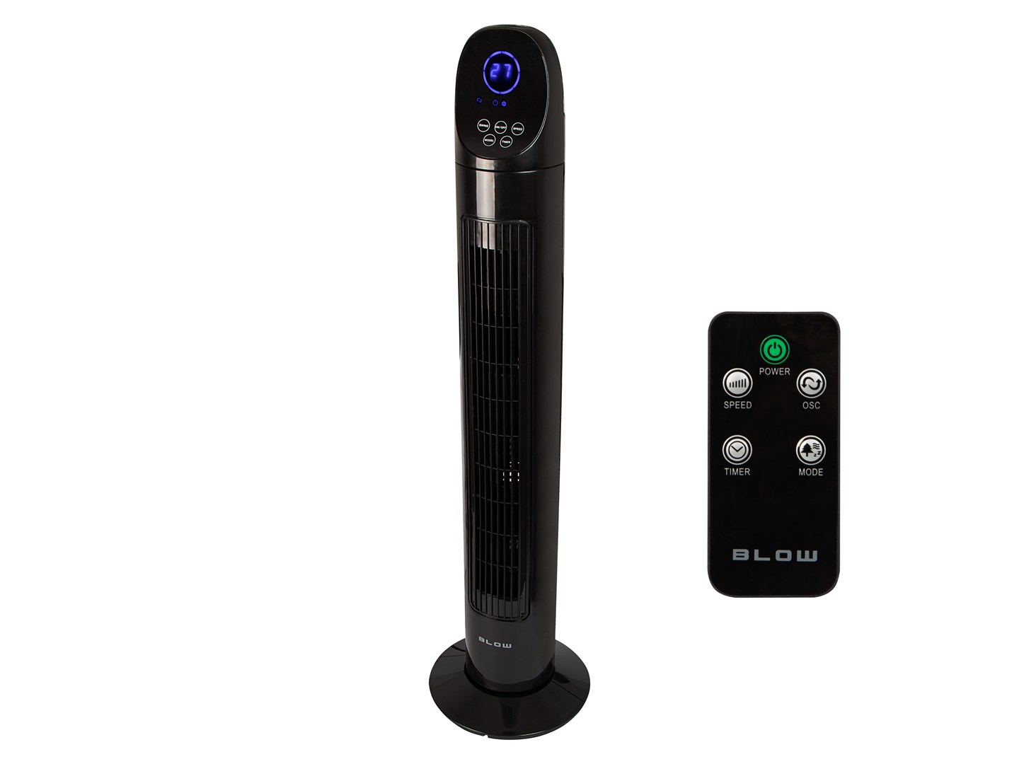 BLOW WENTYLATOR KOLUMNOWY 90W LCD + PILOT — zdjęcie 1 z 5