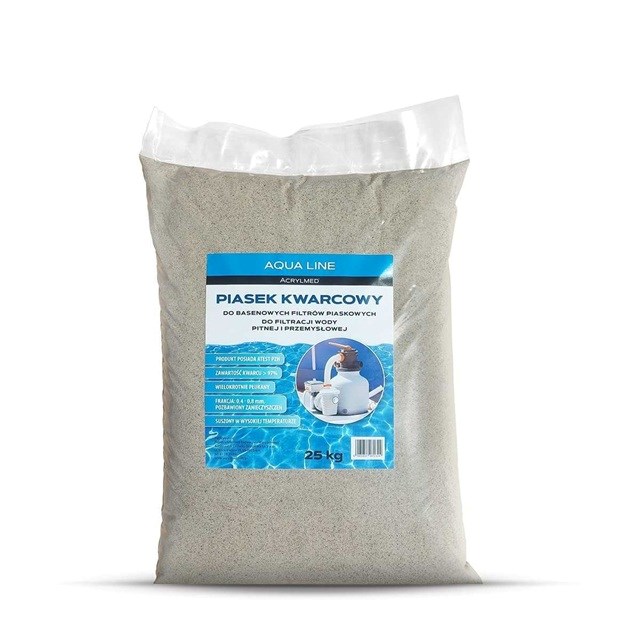 ACRYLMED 25kg piasek kwarcowy do basenowych filtrów piaskowych