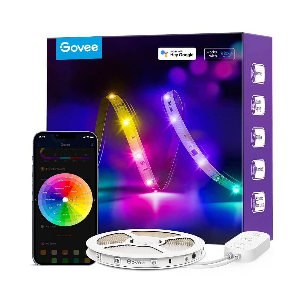 Govee Taśma LED Basic Strip Light 5m RGBIC, Wi-Fi, Bluetooth H618A3D1 — zdjęcie 1 z 2