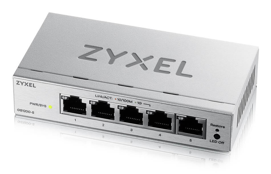 Switch Zyxel GS1200-5V3 5p Managed Gigabit — zdjęcie 1 z 4