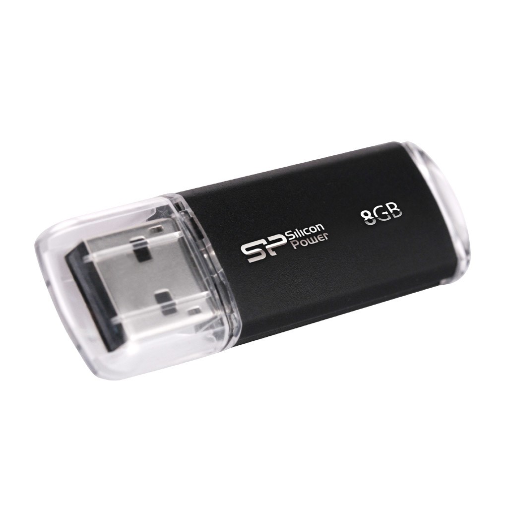 Pendrive Silicon Power Ultima II M01 8GB USB 2.0 kolor czarny ALU (SP008GBUF2M01V1K) — zdjęcie 1 z 3