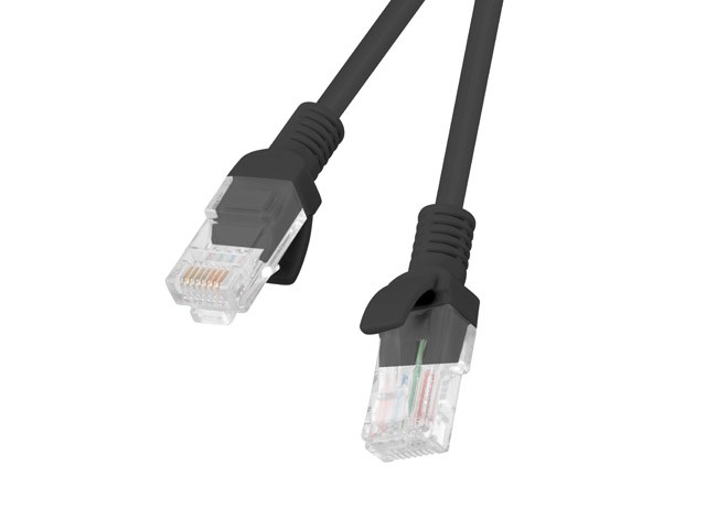 Patchcord UTP Lanberg PCU6-10CC-0300-BK (RJ45 - RJ45 ; 3m; UTP; kat. 6; kolor czarny) — zdjęcie 1 z 2