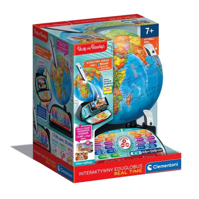 Zestaw Clementoni - Interaktywny Eduglobus Real Time — zdjęcie 1 z 5