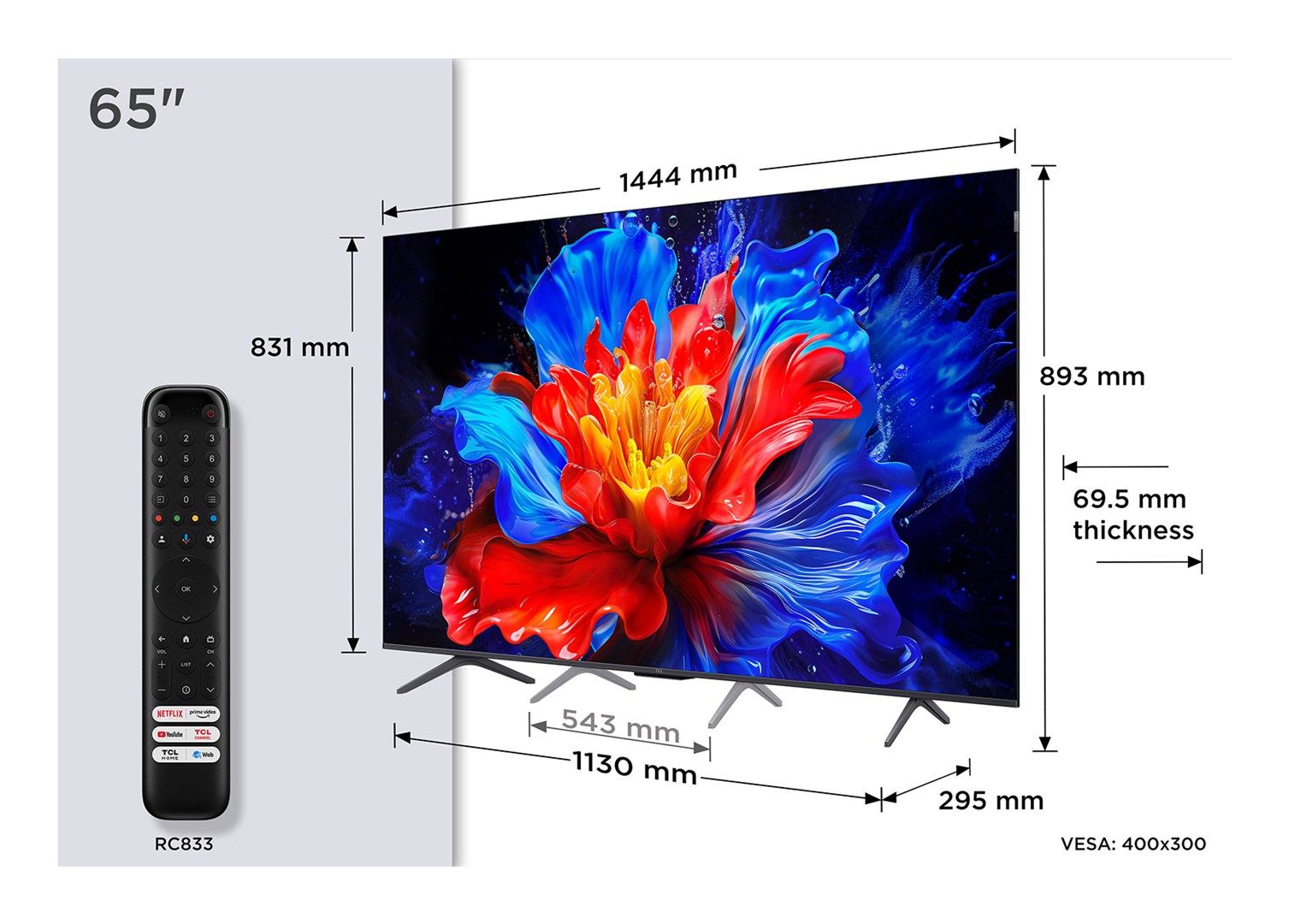Telewizor 65" TCL 65P8K — zdjęcie 1 z 6