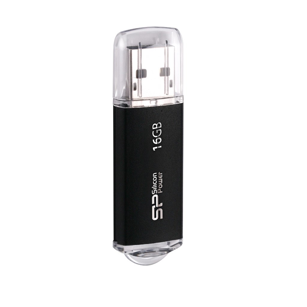 Pendrive Silicon Power Ultima II M01 16GB USB 2.0 kolor czarny ALU (SP016GBUF2M01V1K) — zdjęcie 1 z 6