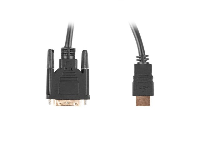 Kabel Lanberg CA-HDDV-20CU-0030-BK (HDMI M - DVI-D (24+1) M; 3m; kolor czarny) — zdjęcie 1 z 2