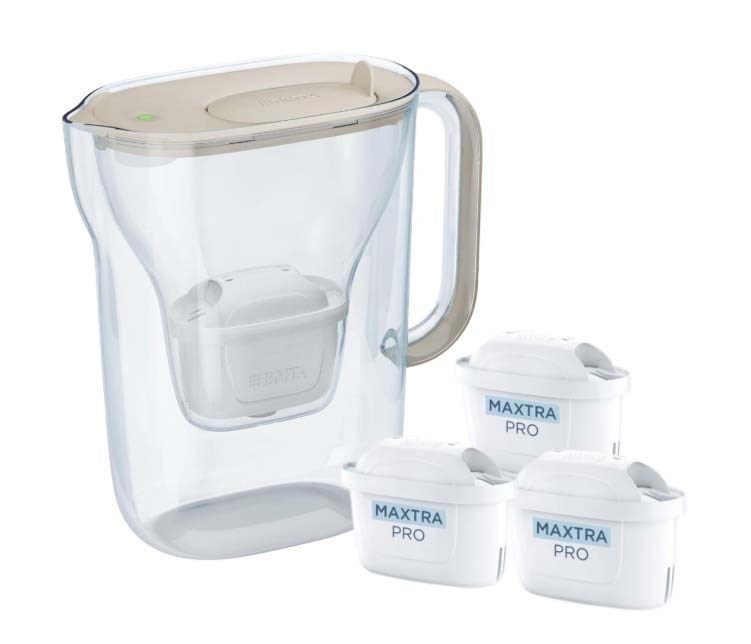 Dzbanek filtrujący Brita Style Essential+3 wkłady MaxtraPro PP (piaskowy) — zdjęcie 1 z 4