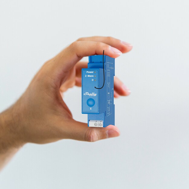 Jednokanałowy przekażnik Shelly Qubino Wave Pro 1 Blue — zdjęcie 1 z 4