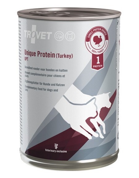 TROVET Unique Protein UPT z indykiem - mokra karma dla psa i kota - 400 g