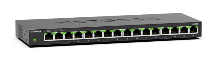Switch Netgear GS316-300EUS 16p Unmanaged Gigabit — zdjęcie 1 z 6