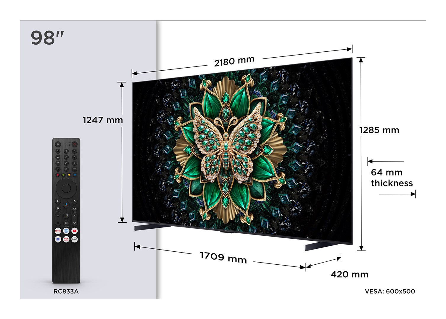 Telewizor 98" TCL 98C6K 4K MiniLED — zdjęcie 1 z 6