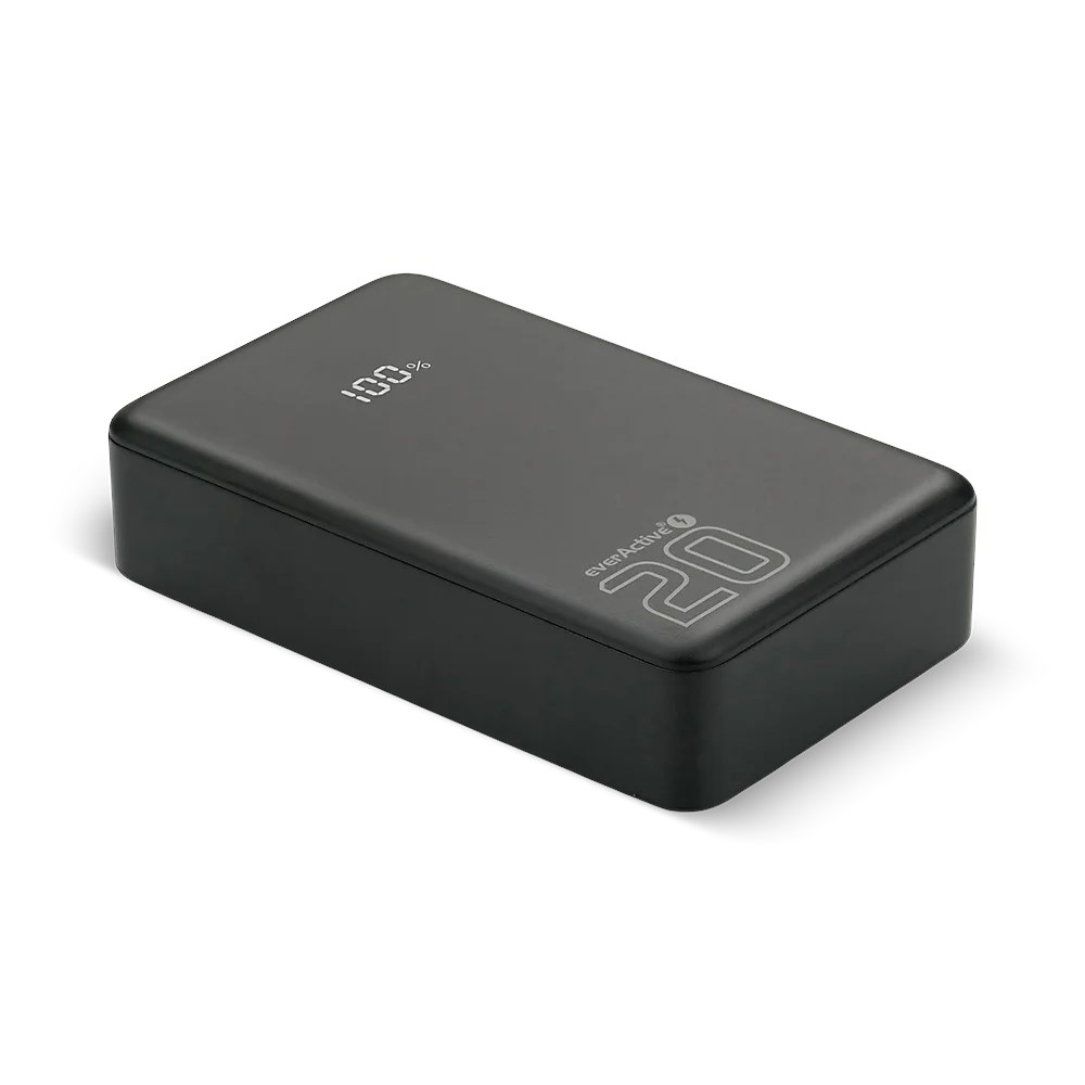 EVERACTIVE POWERBANK 20000mAh, 1x USB, 2x USB-C, 20W, QC4+ — zdjęcie 1 z 8