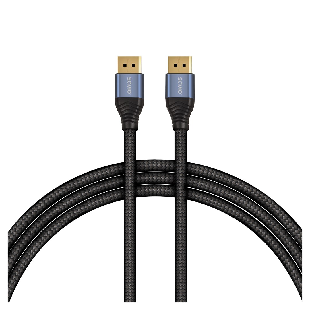 SAVIO KABEL DISPLAYPORT 2.1 3M CL-211 — zdjęcie 1 z 5