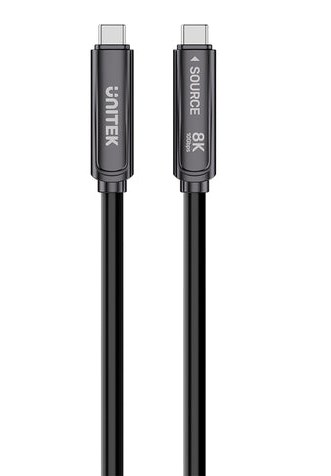 UNITEK KABEL OPTYCZNY USB-C PD 60W 10 GBPS 8K30HZ 5M CZARNY — zdjęcie 1 z 8