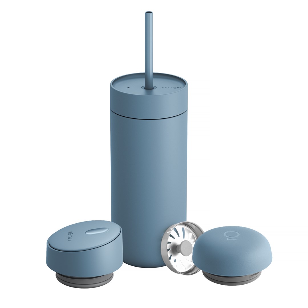 Kubek termiczny 473 ml Carter Move Mug 3w1 +3 nakrętki Fellow pudrowy niebieski — zdjęcie 1 z 5