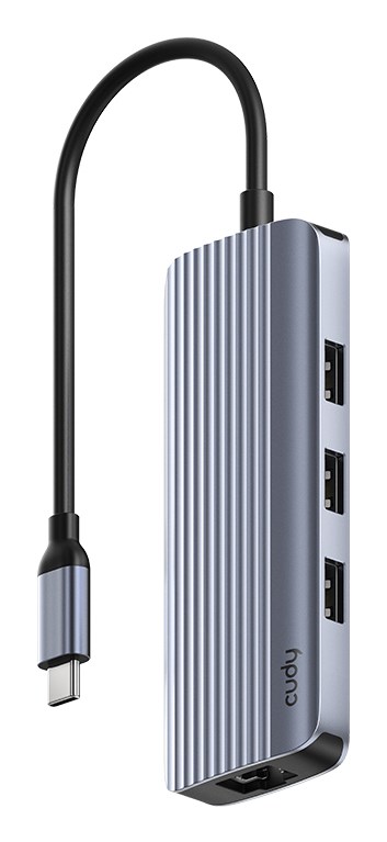 CUDY UH606 6-In-1 USB-C Hub with Gigabit — zdjęcie 1 z 2