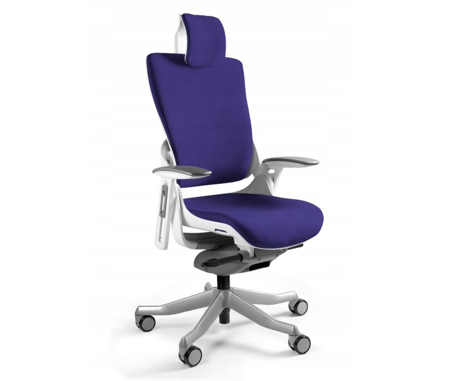 Fotel biurowy Wau 2 BL412 tkanina navyblue/biały — zdjęcie 1 z 5