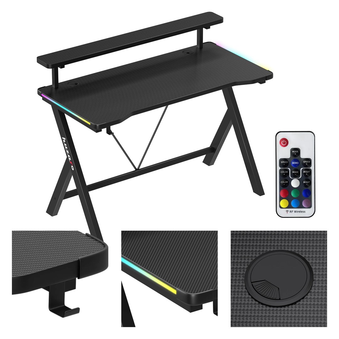 Biurko Huzaro Hero 1.9 RGB Black — zdjęcie 1 z 8