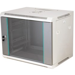 Alantec-Szafa wisząca 19" 15U 450mm drzwi szklane kolor szary