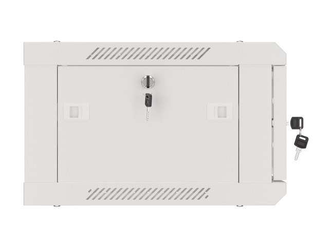 Szafa jednosekcyjna Lanberg WF01-6404-10S (4U; 368mm / 600mm / 450 mm; wisząca; Szklane; 19''; kolor szary) — zdjęcie 1 z 8