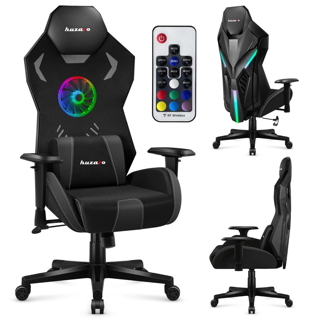 Fotel gamingowy Huzaro Combat 7.6 RGB Black — zdjęcie 1 z 8