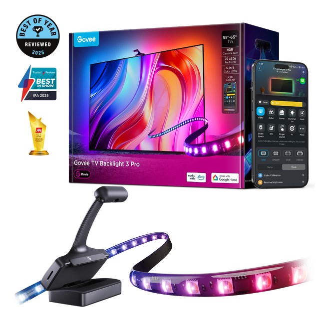 Govee TV Backlight Taśma LED do telewizora 55-65 cali, AI, RGBWWIC, Wi-Fi, Bluettoth R2A80 — zdjęcie 1 z 8
