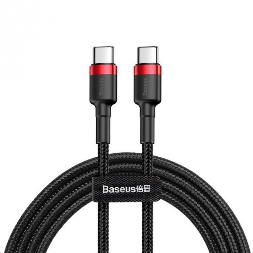 Kabel Baseus CATKLF-H91 (USB typu C M - USB 2.0 M; 2m; kolor czarno-czerwony) — zdjęcie 1 z 2