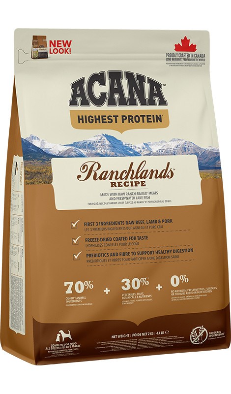 ACANA Highest Protein Ranchlands Dog - sucha karma dla psa - 2 kg — zdjęcie 1 z 2