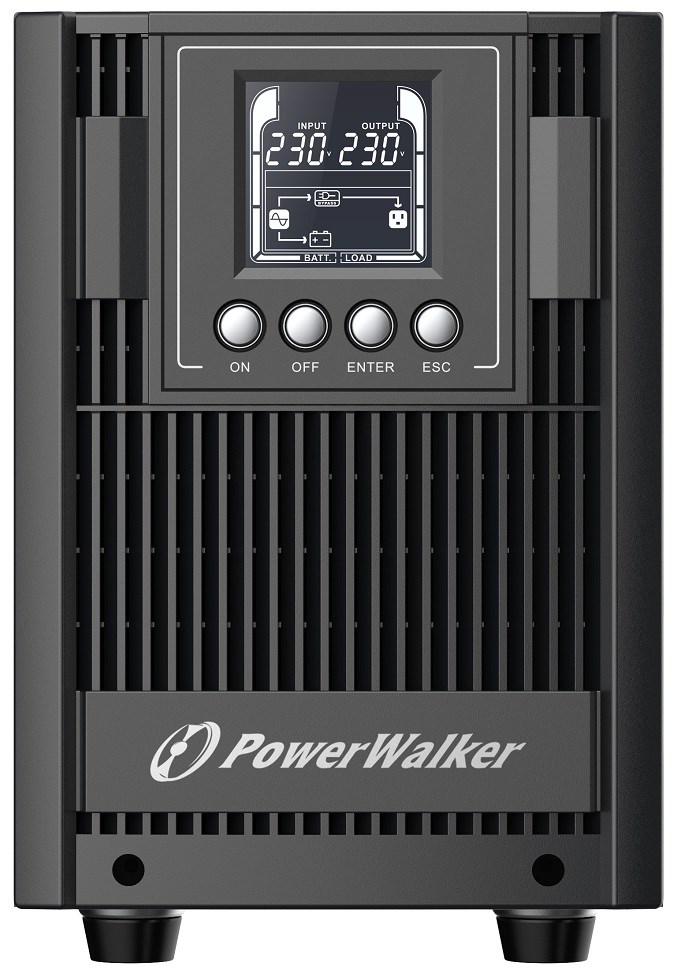 POWER WALKER UPS ON-LINE VFI 2000 AT FR 4X FR OUT, USB/RS-232, LCD, EPO — zdjęcie 1 z 3