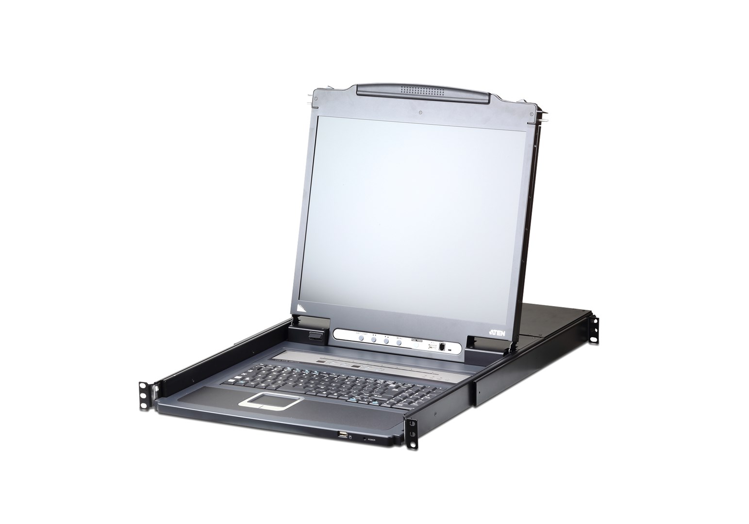 ATEN KONSOLA KVM OVER IP CL5708IN-ATA-AG 8-PORTOWA PS/2-USB VGA 19" LCD Z PORTEM DAISY-CHAIN — zdjęcie 1 z 5