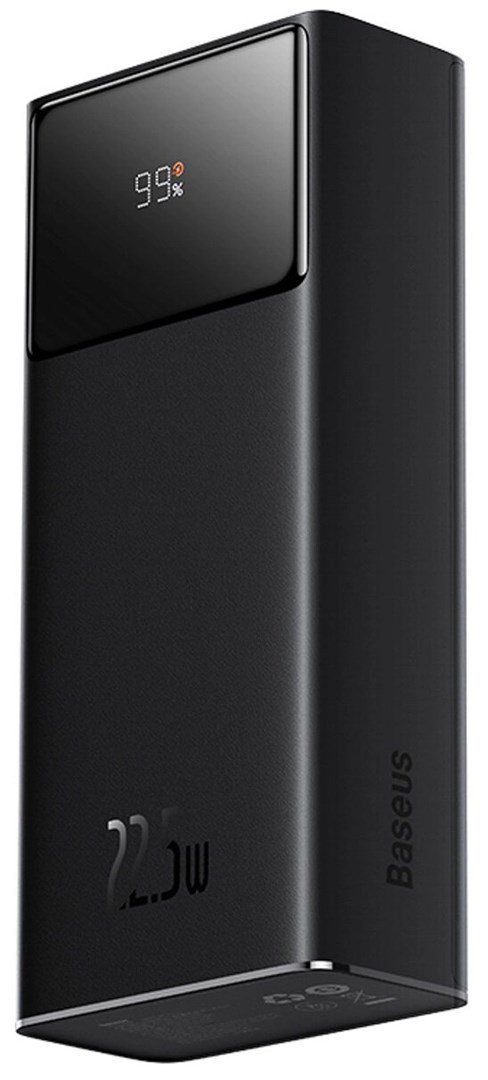 Powerbank Baseus EnerFill FP41 30000mAh 22.5W z kablem Baseus Simple USB-A - USB-C 3A 30cm - czarny — zdjęcie 1 z 8