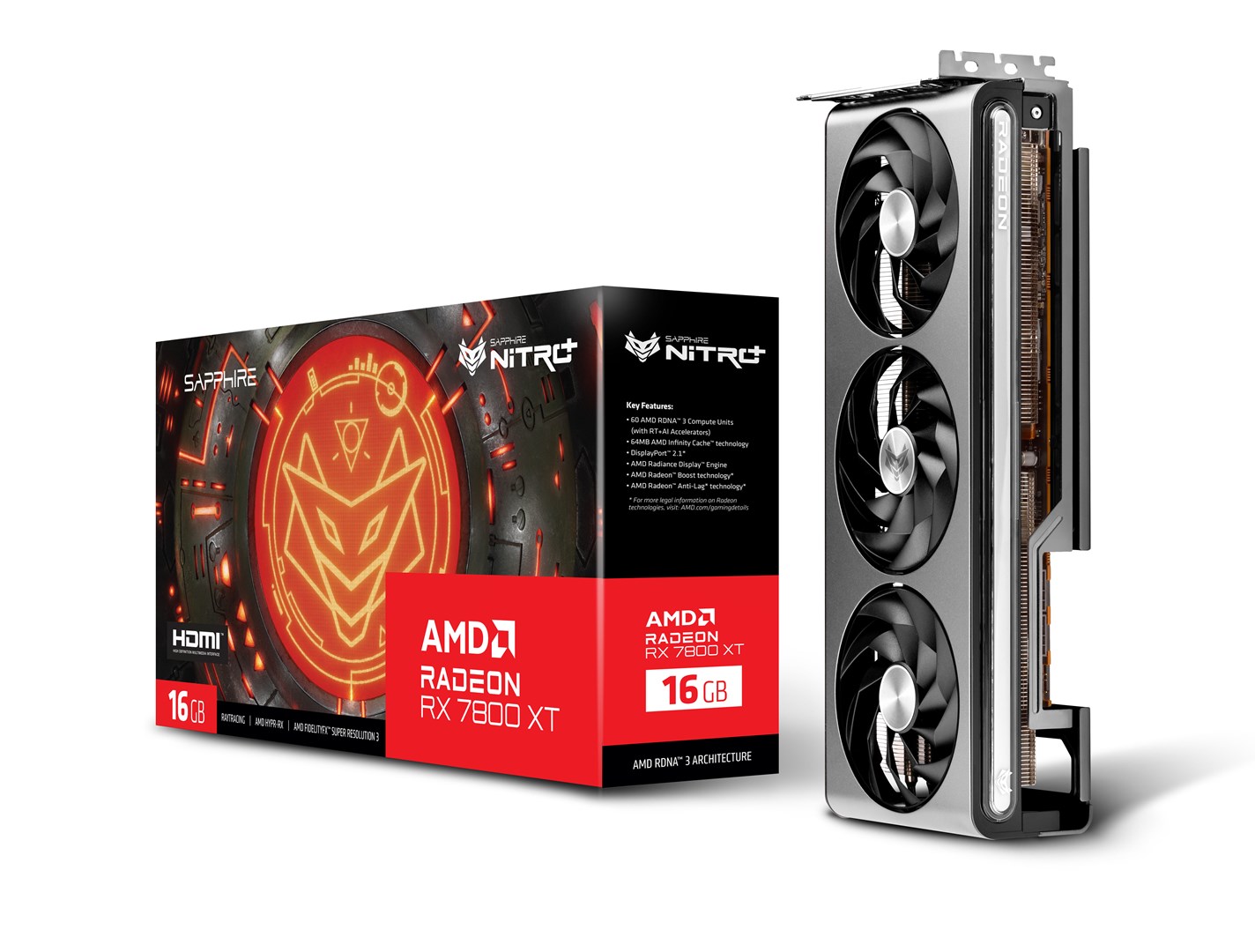 Karta graficzna SAPPHIRE RADEON RX 7800 XT NITRO+ GAMING OC 16GB GDDR6 (WYPRZEDAŻ) — zdjęcie 1 z 5