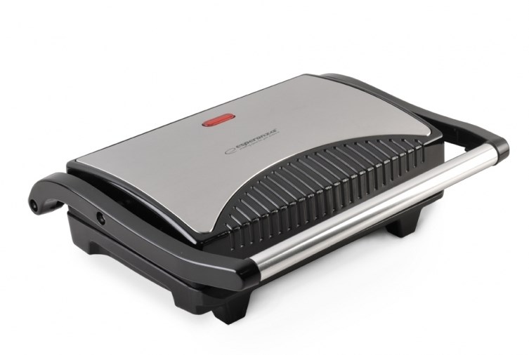 Grill elektryczny stołowy Esperanza Taleggio EKG006 (stołowy-zamknięty; 750W; kolor inox) (OUTLET) — zdjęcie 1 z 4
