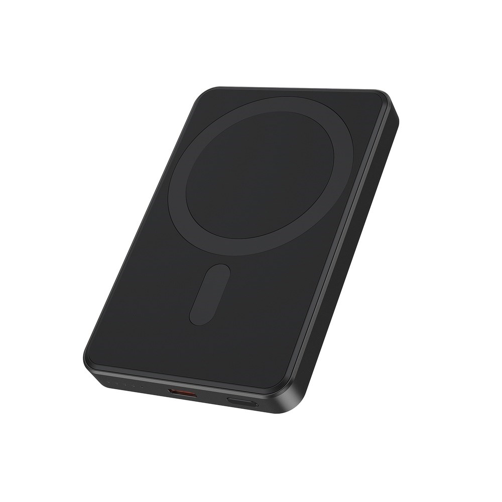 GEMBIRD POWERBANK Z ŁADOWANIEM BEPRZEWODOWYM 15W 5000MAH, CZARNY — zdjęcie 1 z 7