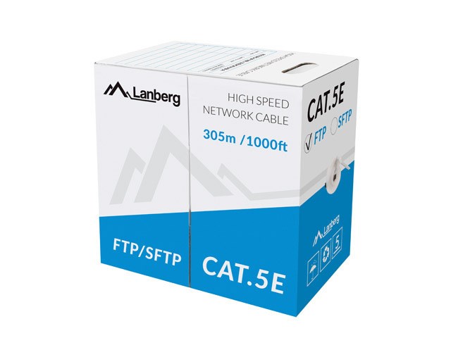 Lanberg LCU6-11CU-0305-S kabel sieciowy Szary 305 m Cat. 5/5e F/UTP (UTP) — zdjęcie 1 z 2