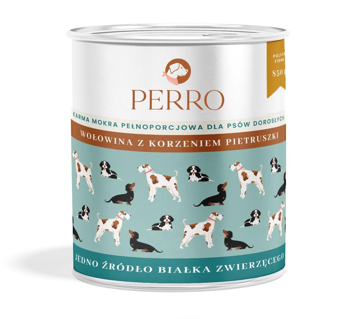 PERRO Wołowina z korzeniem pietruszki dla psów dorosłych  850 g — zdjęcie 1 z 4