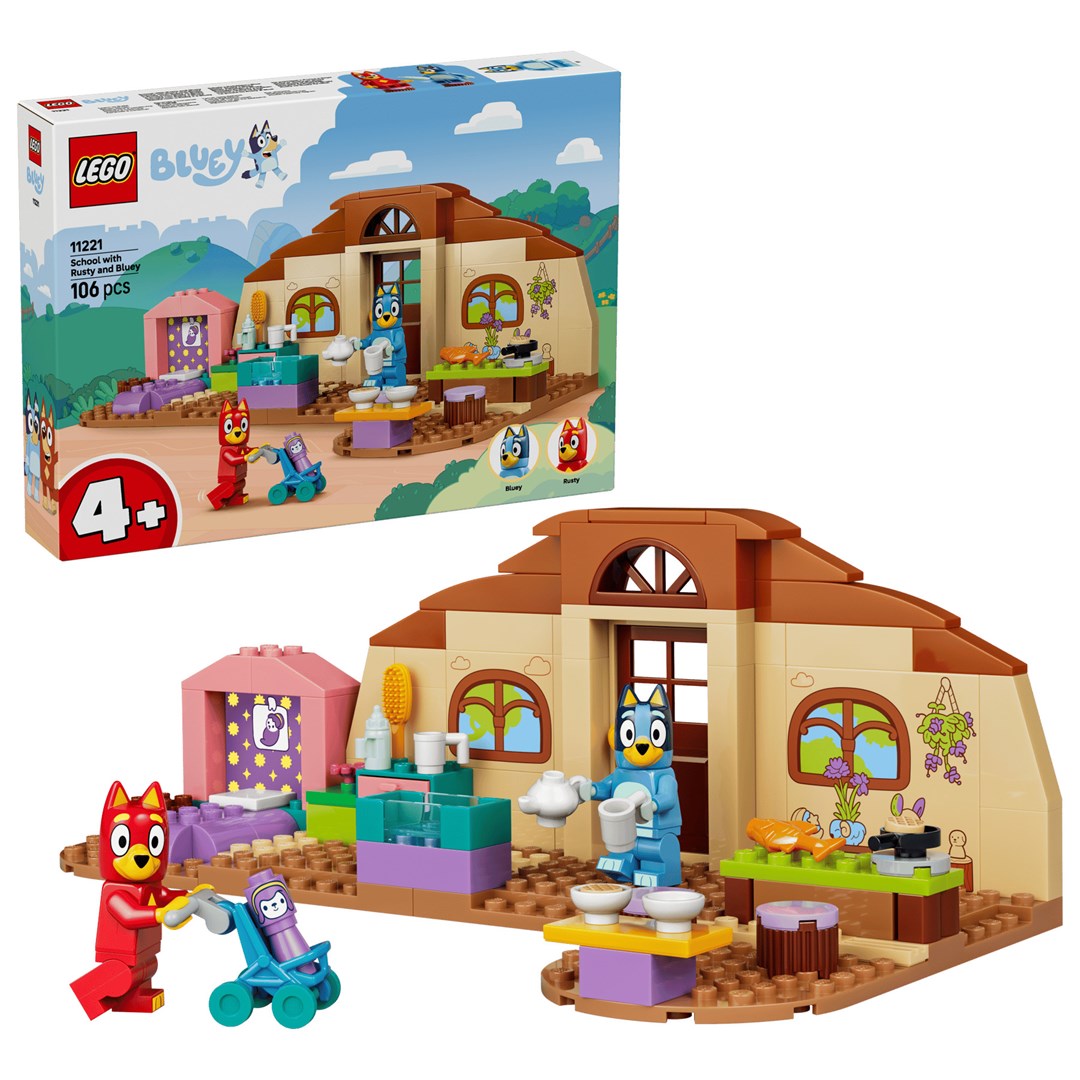 LEGO Bluey 11221 - Szkoła z Ryżykiem i Blue — zdjęcie 1 z 8
