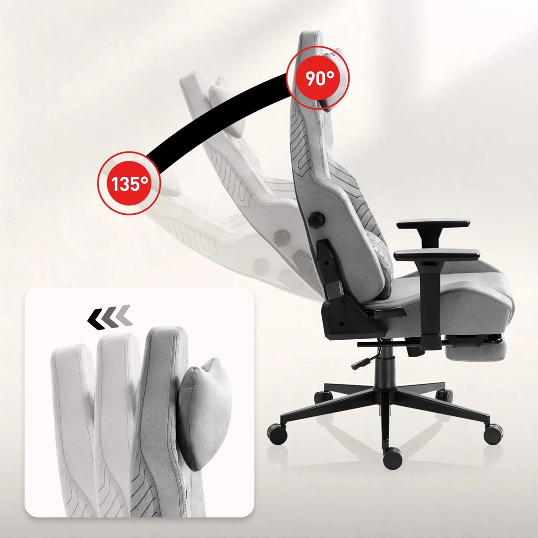 Fotel gamingowy Huzaro Force 8.1 Grey — zdjęcie 1 z 8